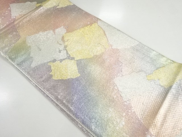 JAPANESE KIMONO / ANTIQUE FUKURO OBI / SILK / SAGANISHIKI / WOVEN FOILS